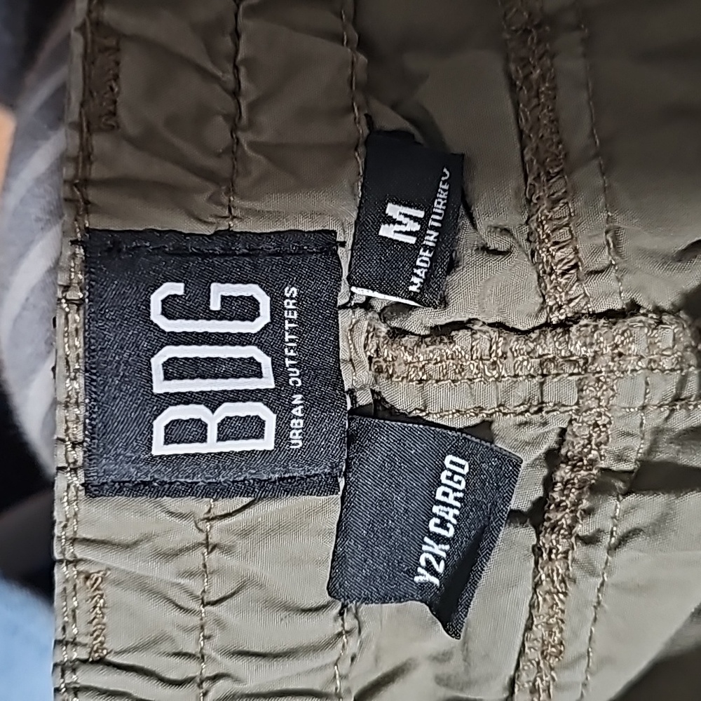 BDG Urban Outfitters Y2K Low-Rise Denim Cargo Pant GREEN medium